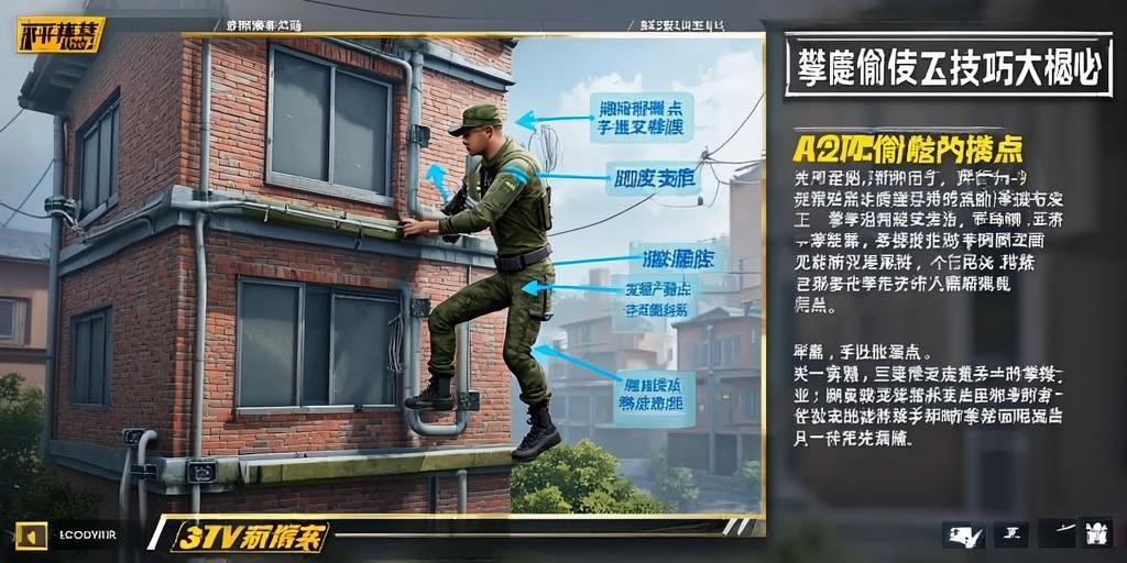 和平精英站术课堂，攀爬偷袭二楼技巧大揭秘，和平精英二楼攀爬偷袭站术全解析