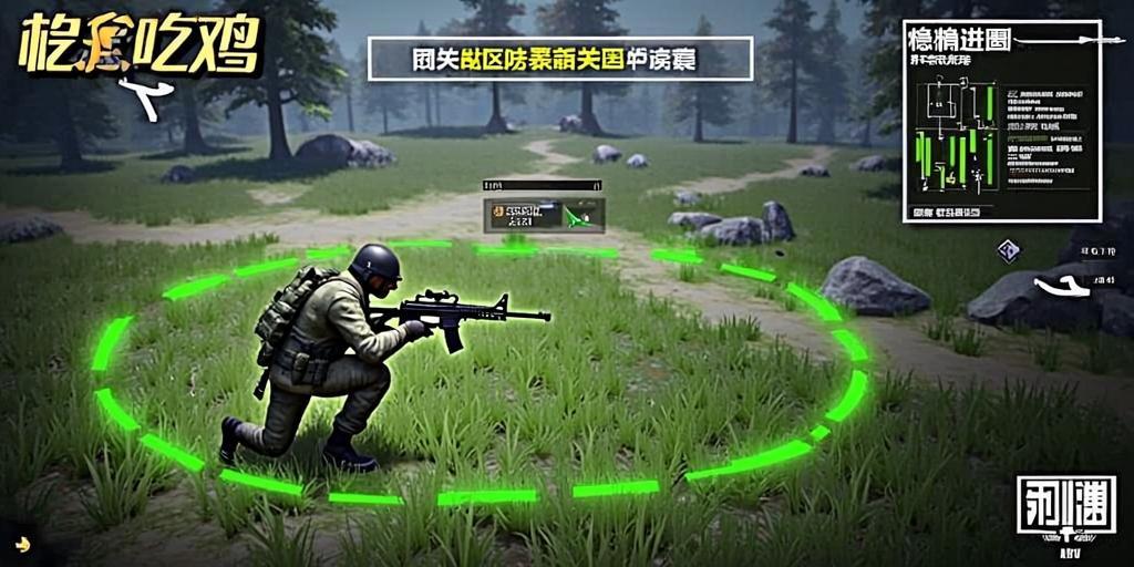 和平精英安全区弱侧站术解析，悄悄进圈，稳稳吃鸡，和平精英安全区弱侧站术，悄悄进圈稳吃鸡
