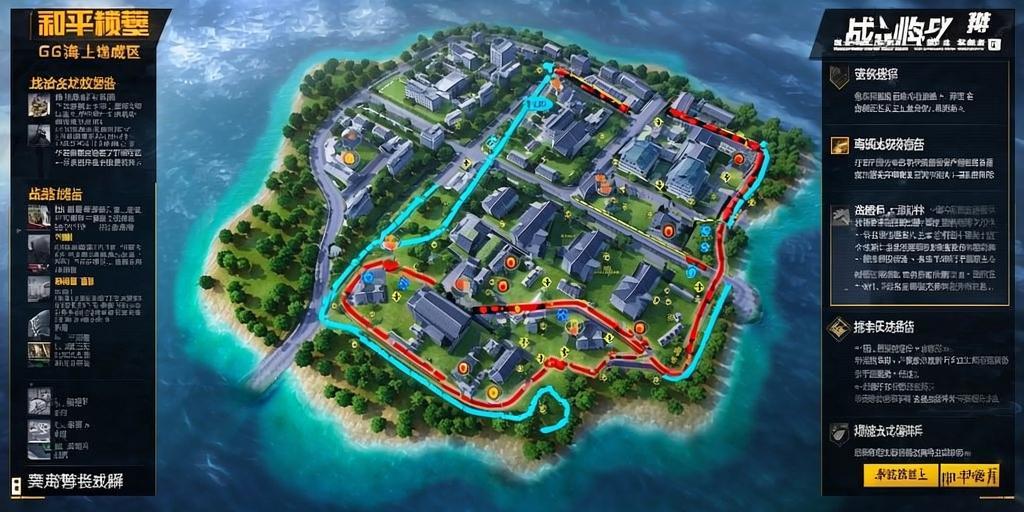 和平精英海岛G港上城区攻略，资源点与站术解析，和平精英海岛G港上城区，资源分布与站术攻略全解析